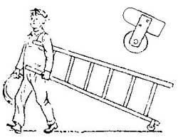 Как транспортировать тяжелую лестницу